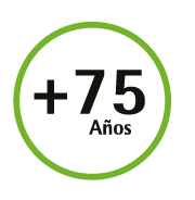 Más de 75 años